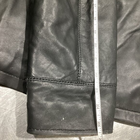 Chaps Ralph Lauren Black Leather Zip Jacket – Men’s - Picture 5 of 6
